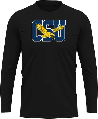 Miniatura 7 de Camisa deportiva de manga larga oficial de la NCAA Collegiate para hombre, colección negra con logotipo primario