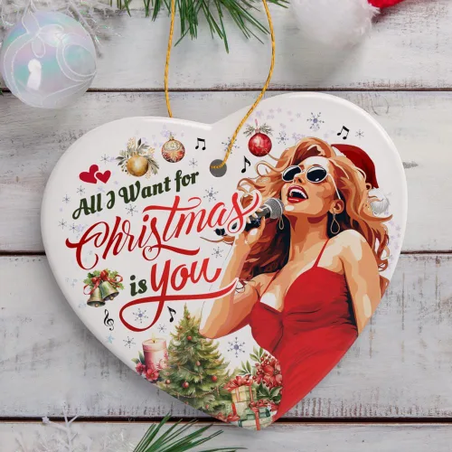 Miniatura 3 de All I Want for Christmas is You - Elegante adorno artístico musical de Navidad, decoración clásica para árbol