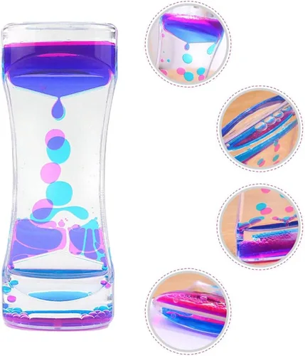 Miniatura 6 de Oneshow Liquid Motion Bubbler - Juguetes sensoriales coloridos de aceite y agua, reloj de arena, temporizador, actividad, juguete fidget para niños
