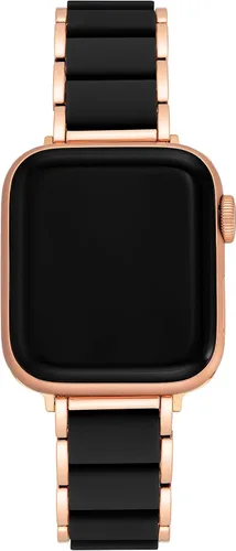 Anne Klein Silicone Adjustable Bracelet for Apple Watch Negro/Oro rosa