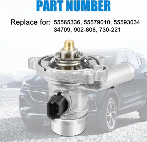 Miniatura 3 de AUTOBABA 902-808 Conjunto de carcasa de termostato refrigerante de aluminio de mejora compatible con Chevy Trax Sonic 13-20, Cruze 11-16, Buick