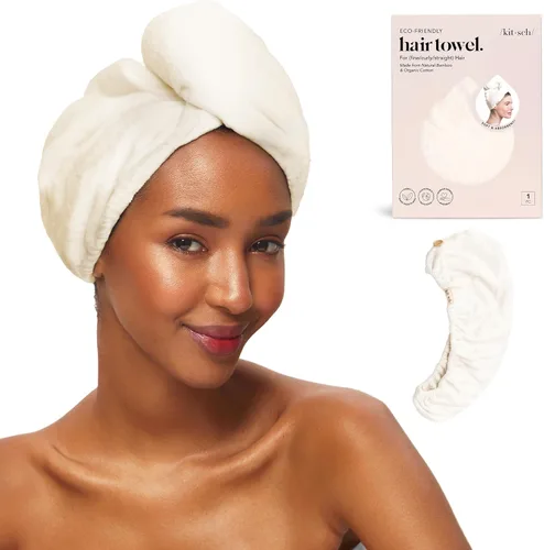Miniatura 16 de Kitsch Toalla Envolvente de Microfibra para el Cabello para Mujeres - Toalla de Secado de Cabello Súper Absorbente - Secado Rápido