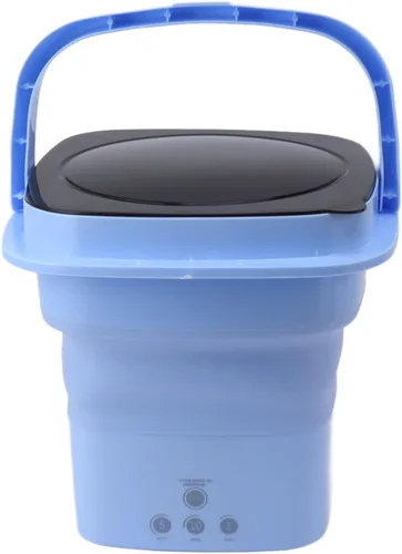 Jiawu Lavadora portátil, lavadora plegable con temporizador, lavadora de cubo para ropa sucia, lavadora de ropa interior para camping, caravana,
