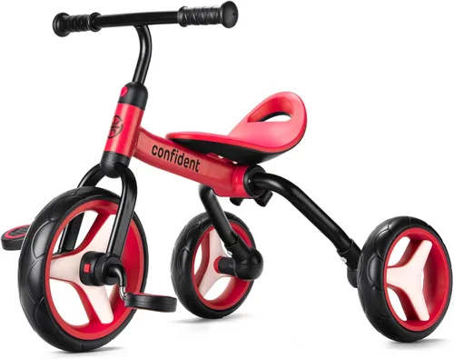 Miniatura 10 de YGJT Triciclo 4 en 1 para niños pequeños de 2 a 5 años, triciclos plegables para niños pequeños con asiento ajustable y pedal extraíble, juguetes