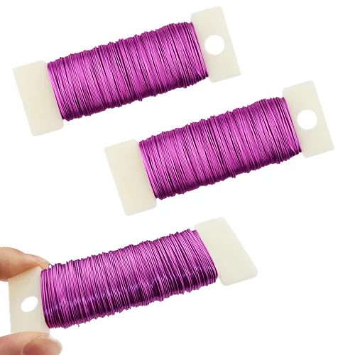Miniatura 18 de HAHIYO Alambre Negro de Calibre 22 - 1 Rollo, 38 Yardas (115 Pies) Alambre Floral Flexible para Manualidades, Coronas de Navidad, Arreglos