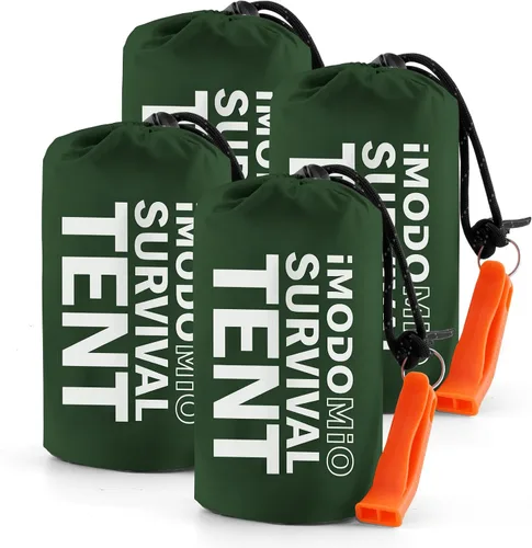 Miniatura 13 de Emergency Survival Tent Life Shelter - 2 Person Mylar Emergency Shelter Tube Tent with Emergency Whistle & Paracord, All-Weather Essential Survival