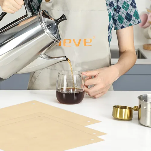 Miniatura 7 de Aieve 160 filtros de café percolador, papel de filtro perforado sin blanquear para ollas de café eléctricas, filtros percoladores envolventes