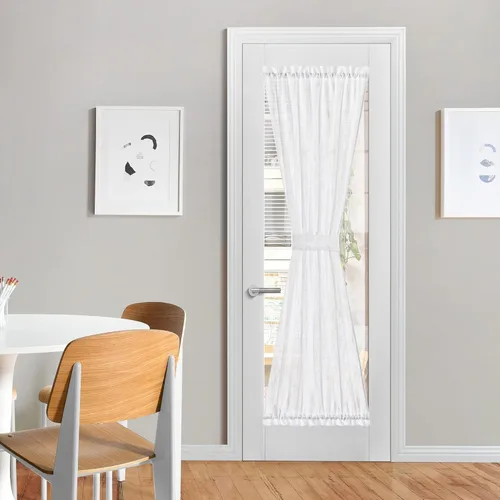 Miniatura 105 de NICETOWN - Cortinas transparentes para puerta de ventana, tratamiento de ventana lateral para puertas estrechas de vidrio/cocina/puerta delantera