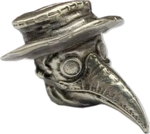 Miniatura 12 de Retro latón Plague Doctor edc perlas llavero DIY accesorios cuentas de paracord