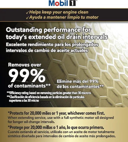 Miniatura 7 de Mobil 1 filtro de aceite de rendimiento extendido M1-104A