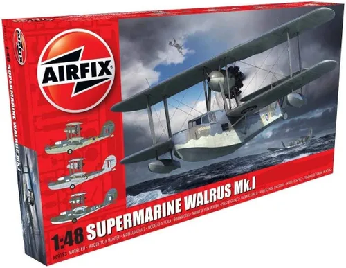Airfix Kit de avión modelo de regalo - A09183 Supermarine Walrus Mk.I, kits de modelo de avión de plástico para adultos y niños de 14 años, nivel de