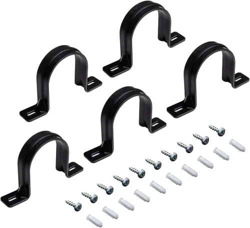 POWERTEC 70319 Perchas para manguera de recolección de polvo de 2-1/2", tuberías y accesorios de recolección de polvo con tornillos de montaje,