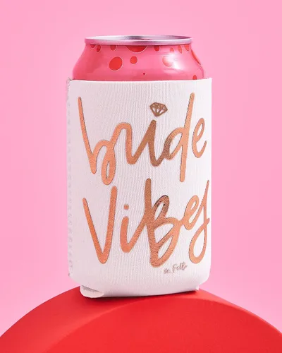 Miniatura 7 de xo, Fetti Enfriador de latas para despedida de soltera, blanco + oro rosa, 10 unidades, soporte de neopreno, funda para bebidas, despedida