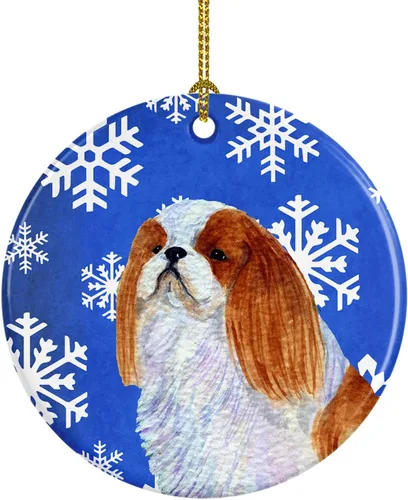 Miniatura 68 de Caroline's Treasures Cavalier Spaniel - Adorno de cerámica para colgar en el árbol de Navidad, para el hogar, Navidad, fiestas, regalo, 3 pulgadas