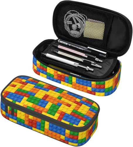 Miniatura 17 de Estuche organizador de lápices tribal étnico azteca de gran capacidad, papelería con cremallera, suministros escolares, bolsa para lápices