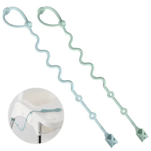 Miniatura 2 de Soporte de Correa para Cucharas de Bebé Clip para Chupete Accesorios para Silla Alta-Gelinor Suministros de Alimentación de Destete Dirigido por