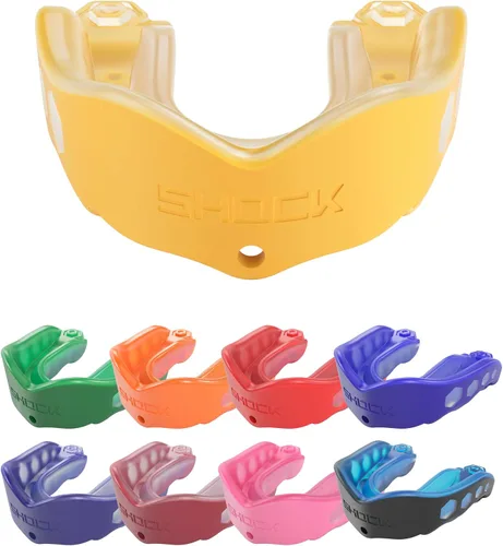 Miniatura 26 de Shock Doctor Gel Max - Protector bucal, protección resistente y ajuste personalizado, juvenil, frambuesa azul