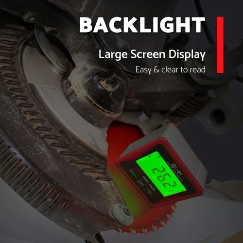Miniatura 3 de S&F STEAD & FAST Buscador de ángulo digital magnético, medidor de ángulo digital con pantalla LCD retroiluminada, pantalla giratoria automática