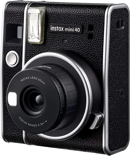 Miniatura 2 de Cámara de película instantánea Fujifilm Instax Mini 40 con lente selfie incorporada, exposición automática, velocidad de obturación automática, Negro
