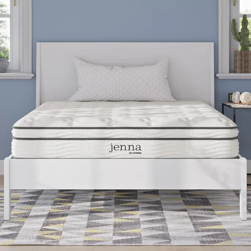 Miniatura 34 de Modway Jenna - Colchón King de muelles interiores (8 pulgadas), Espuma, Blanco