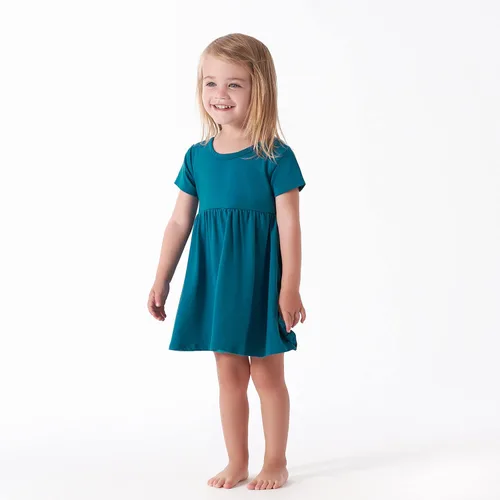 Miniatura 2 de Gerber Vestido de manga corta suave para bebé niña de talla única, con viscosa hecho de eucalipto