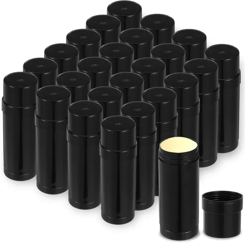Miniatura 2 de 24 recipientes de desodorante de plástico, contenedor de tubo sólido de barra redonda vacía de 2 onzas fluidas para desodorante casero, barra