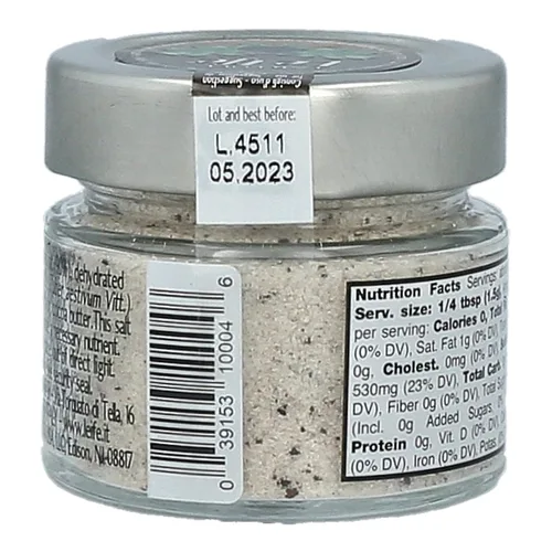 Miniatura 2 de Sicilia - Botella de vidrio de sal marina con trufa negra (3.52 onzas) TARTUFI LE IFE