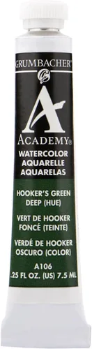 Miniatura 8 de Grumbacher Academy Pintura de acuarela, 0.3 fl oz/0.25 onzas, óxido de cromo verde (A048)