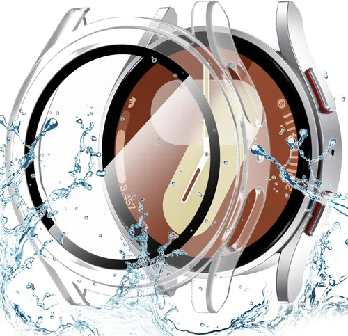 Miniatura 8 de Goton - Funda impermeable para Samsung Galaxy Watch 5 y 4 y FE, protector de pantalla de 40 mm con vidrio templado, 1 paquete de funda dura de PC