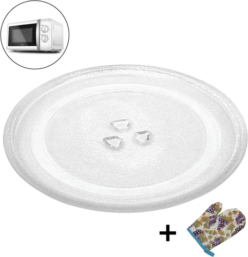 Miniatura 6 de Reemplazo de placa de vidrio para microondas, 12.4 pulgadas/12.402 in universal para microondas, plato giratorio de vidrio redondo, accesorios