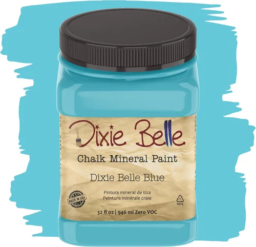 Miniatura 220 de Dixie Belle Paint Company - Pintura con acabado de tiza para muebles, color negro (Caviar), 1 galón, 128 fl oz, pintura mineral color rosa intenso