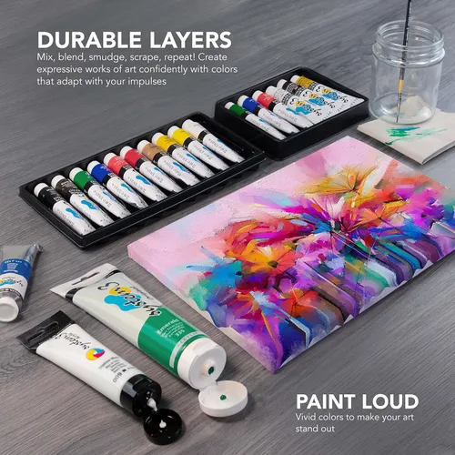 Miniatura 6 de Daler Rowney System3 - Juego de pintura acrílica de 10 tubos para adultos, suministros de pintura acrílica para artistas y estudiantes, pinturas