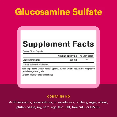 Miniatura 4 de Natural Factors, Sulfato de glucosamina, apoya la movilidad saludable de las articulaciones, el cartílago y el tejido conectivo, 180 cápsulas