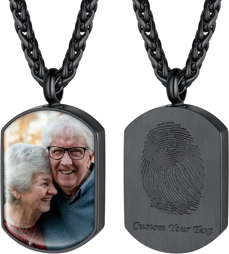 Miniatura 29 de FindChic Collares personalizados con urna para cenizas, barra vertical, gato, luna, reloj de arena, garra de perro, acero inoxidable, chapado en oro