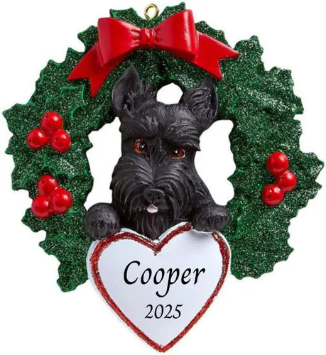 Miniatura 36 de Adornos personalizados para árbol de Navidad 2025 para mascotas, Chihuahua con corona, recuerdo para los amantes de los perros de los cachorros