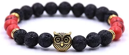 Miniatura 5 de Joya - Juego de pulseras de cuentas con diseño de búho para mujer