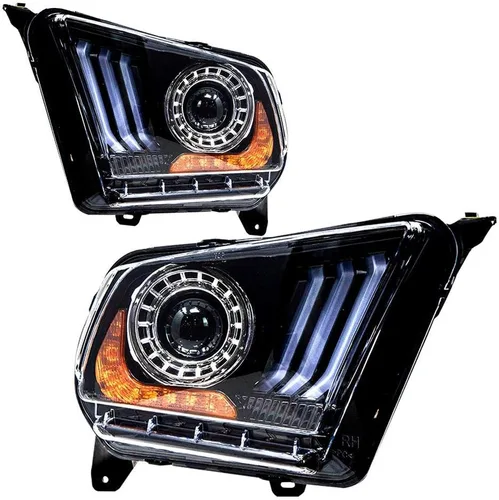 Miniatura 3 de Winjet Serie Renegade compatible con 2010 2011 2012 S197 Ford Mustang S550 estilo LED DRL proyector secuencial rendimiento mercado de accesorios par