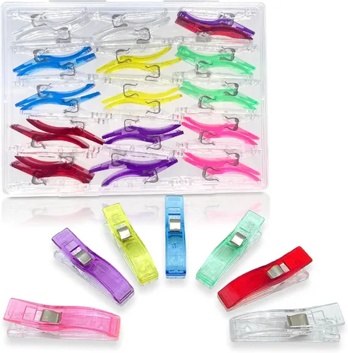 Miniatura 10 de 500 Piezas Clips Multiusos para Acolchado Clips de Costura Premium para Tela y Acolchado, Clips de Plástico para Manualidades, Clips de Edredón 500