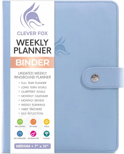 Miniatura 9 de Clever Fox Recambios de carpeta de planificador semanal, juego de recambio de página de planificador de 12 meses, planificador para gestión