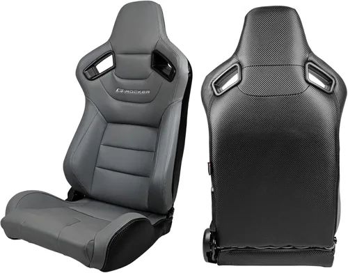 Miniatura 2 de FREEMOTOR802 Asientos universales de carreras, asientos deportivos reclinables con control deslizante de doble bloqueo ajustables, 1 par