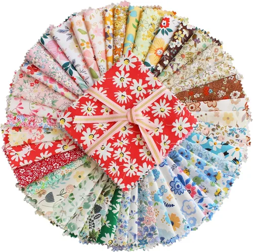 Miniatura 3 de Paquetes de retazos para acolchado de 5 pulgadas, cuadrados de tela precortada de 5''x5'', liquidación de tela de algodón para acolchado, 42