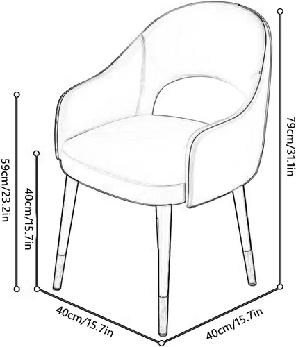 Miniatura 2 de Modern Dining Chairs with Curved Openwork Backrest, Upholstered PU Leather Accent Chairs Leisure Armchair for Living Room Bedroom Vanity, Sturdy