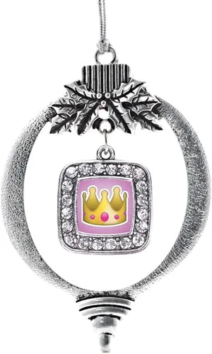 Miniatura 237 de Inspired Silver - Nana púrpura - Adorno de Navidad plateado - Adorno cuadrado para árbol de Navidad con circonita cúbica - Decoración colgante