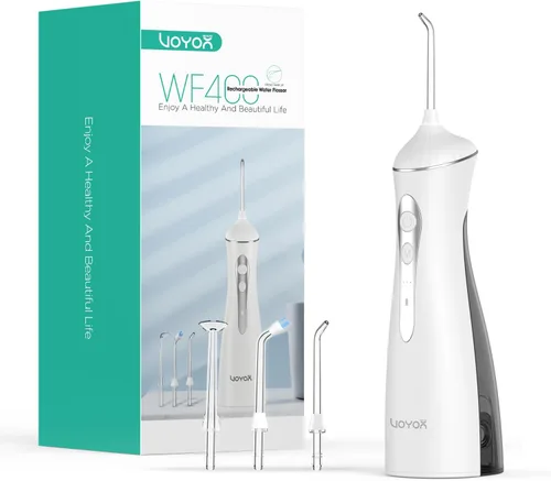 Miniatura 9 de Irrigador dental de agua para dientes inalámbrico, recargable eléctrico para limpieza de dientes y hilo dental, irrigador oral portátil 3 modos e