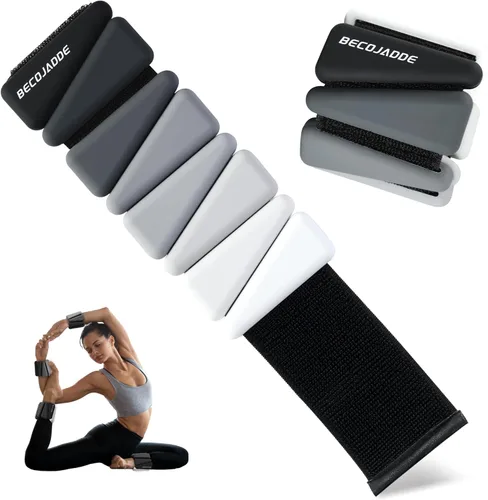 Miniatura 18 de BECOJADDE Pesas de Tobillo para Mujeres Pesas de Muñeca Juego de 2 (1 lb/2 lbs Cada Una) Peso Ajustable para Brazo y Pierna para Mujeres y Hombres