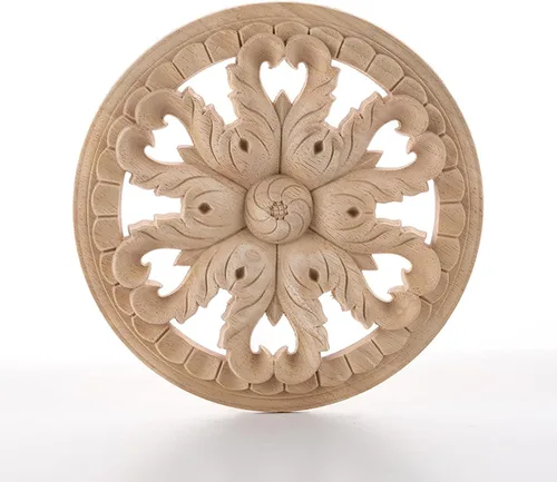 Miniatura 16 de Aplique de esquina tallada en madera para muebles del hogar, puerta, gabinete, decoración sin pintar, muebles tallados apliques onlays