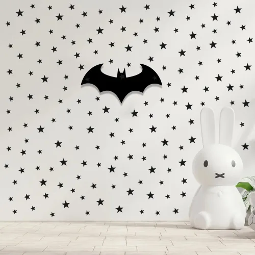 Miniatura 13 de Calcomanías de estrella azul bebé para niños y niñas, calcomanías de pared para habitación de niños (azul claro, estrella mixta, 112 unidades)