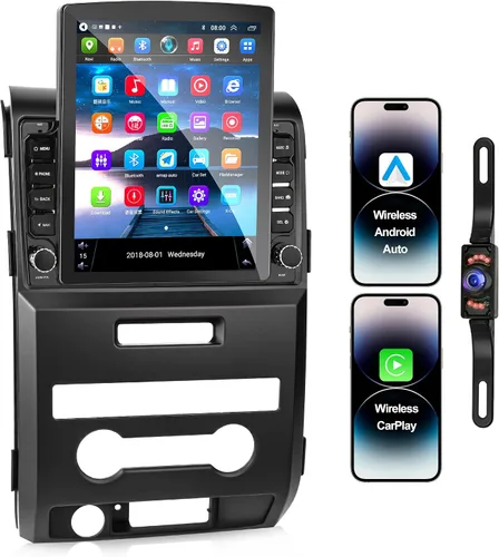 Radio estéreo de coche de 9.7 pulgadas para Ford F150 2009-2014, pantalla táctil Android 13, unidad principal de navegación GPS con 4 GB de RAM + 64