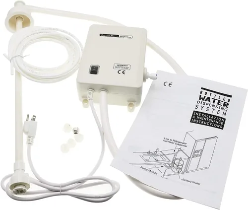Miniatura 2 de TDRRICH 110V 30W Bomba de Agua Potable Ajustable en Velocidad para Botella de 5 Galones 60PSI Velocidad 2950 Flujo 2L Enchufe Americano Blanco Grado