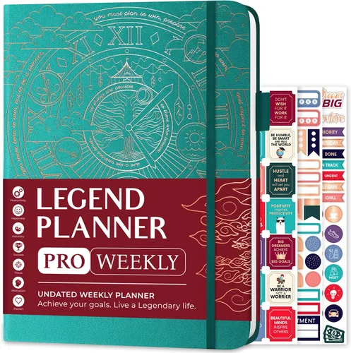 Miniatura 18 de Legend Planner PRO - Agenda semanal y mensual de lujo para aumentar la productividad y alcanzar tus objetivos. Cuaderno organizador de gestión